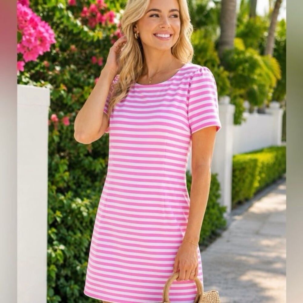 Lilly Pulitzer Women’s Pemberly Pink and White Striped Dress